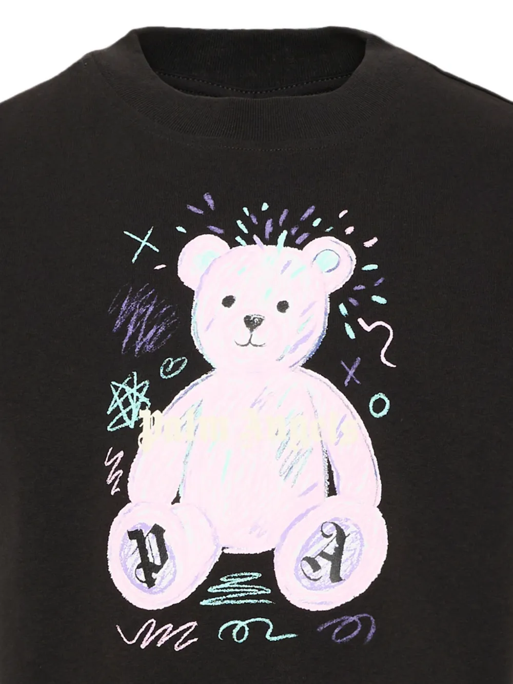 Palm Angels Kids T-shirt met teddybeerprint Zwart