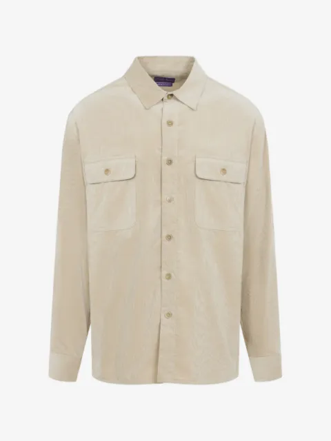 Ralph Lauren Purple Label corduroy-texture button-down shirt