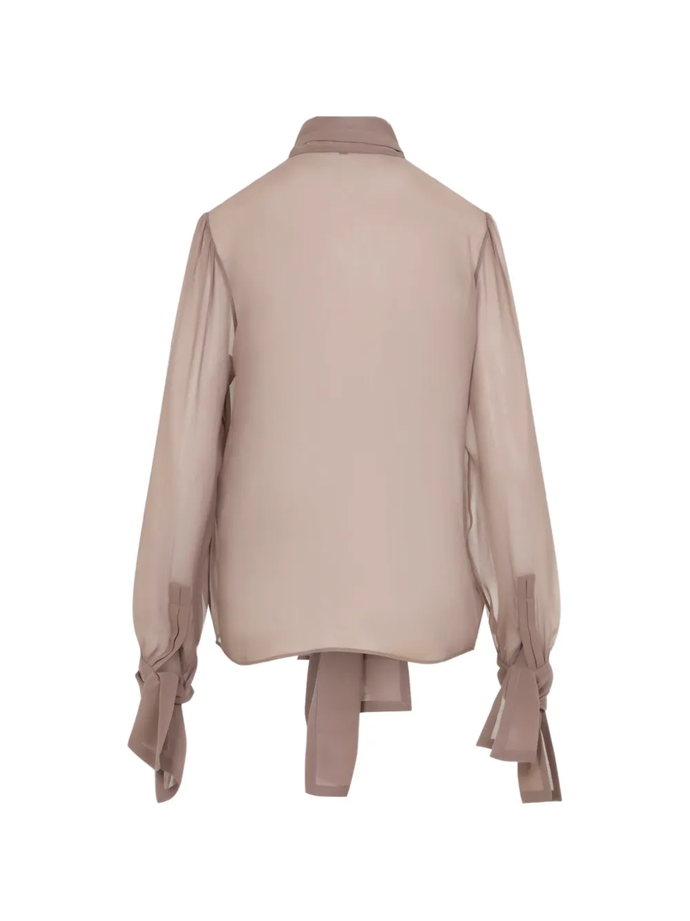 Saint Laurent Lavallière silk blouse Roze