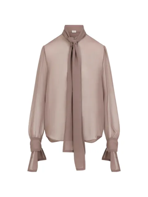 Saint Laurent Lavallière silk blouse