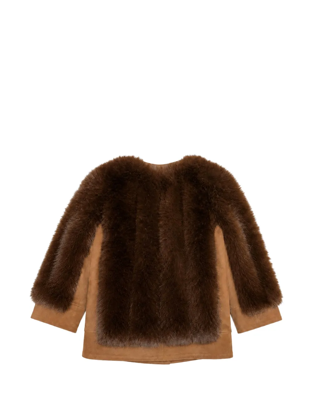 Ermanno Scervino Jas van imitatiebont Bruin