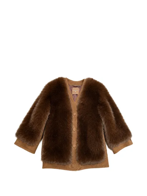 Ermanno Scervino faux-fur panelled coat