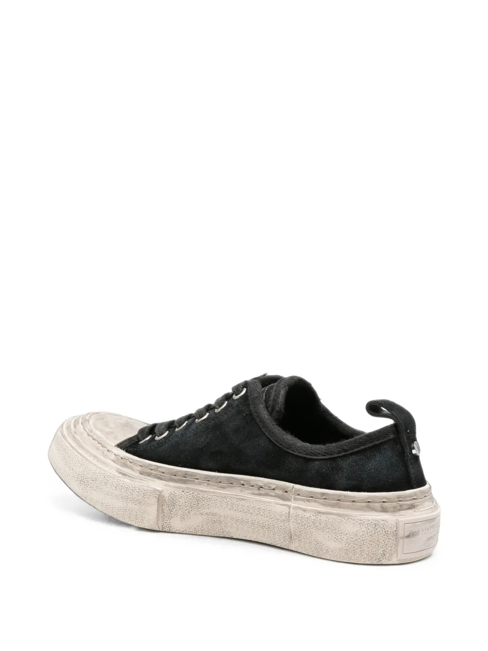 Ann Demeulemeester distressed-effect lace-up sneakers Zwart