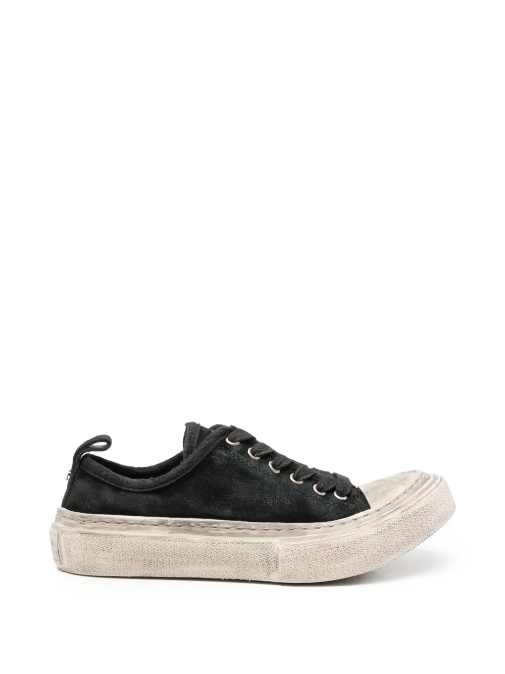 Ann Demeulemeester distressed-effect lace-up sneakers Zwart