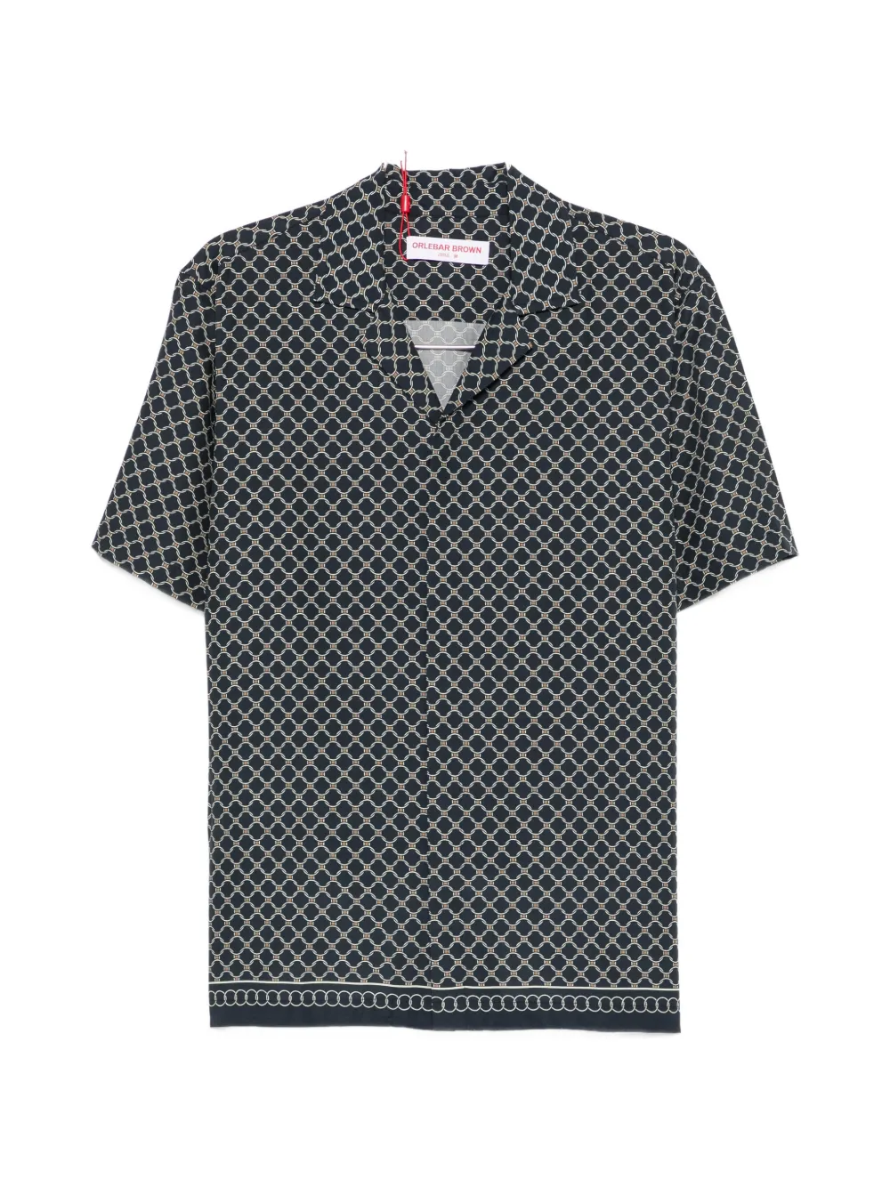 Orlebar Brown geometric-print short-sleeve shirt - Blu