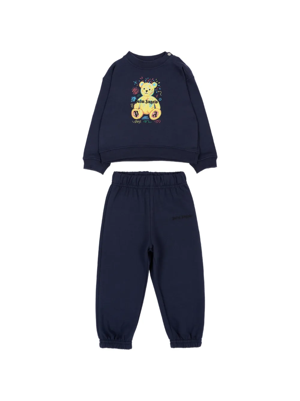 Palm Angels Kids Bear tracksuit set - Blu