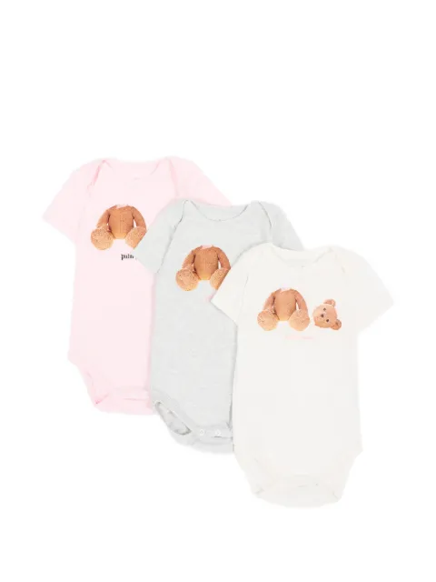 Palm Angels Kids bear-print bodies (set of three)