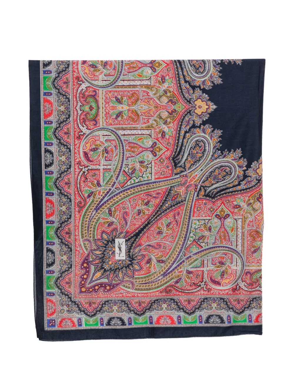 Saint Laurent Pre-Owned 1990s paisley-print scarf - Rot