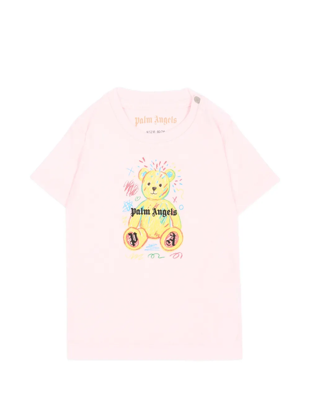 Palm Angels Kids teddy bear-print T-shirt - Rosa