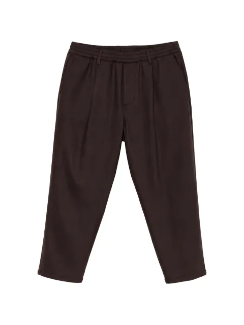 Eleventy pleated elasticated-waistband trousers