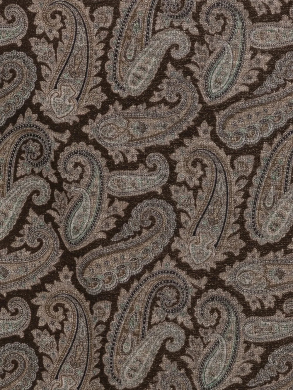Kiton Sjaal met paisley-print Bruin