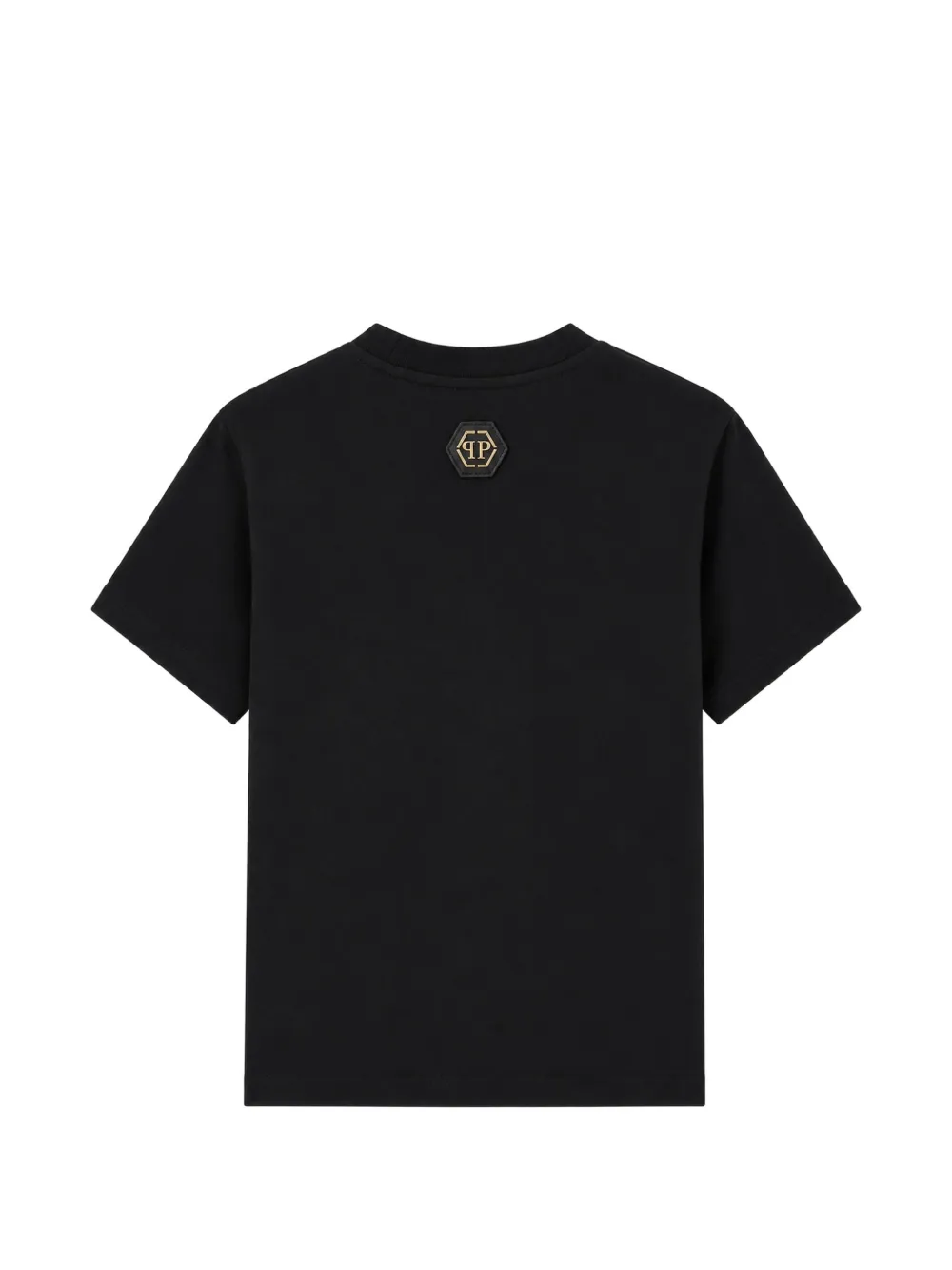 Philipp Plein Junior T-shirt verfraaid met stras Zwart