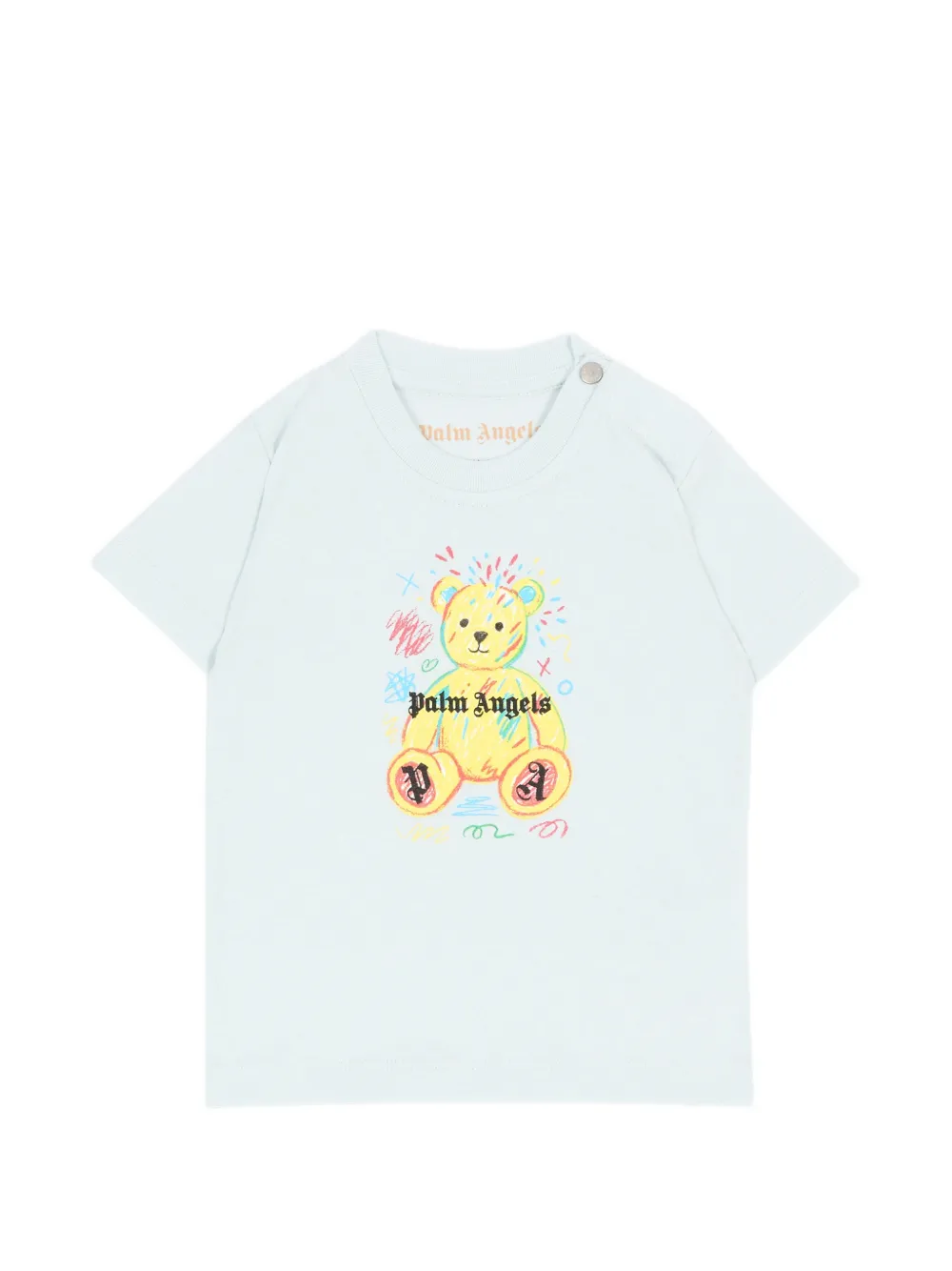 Palm Angels Kids Bear-print T-shirt - Blu