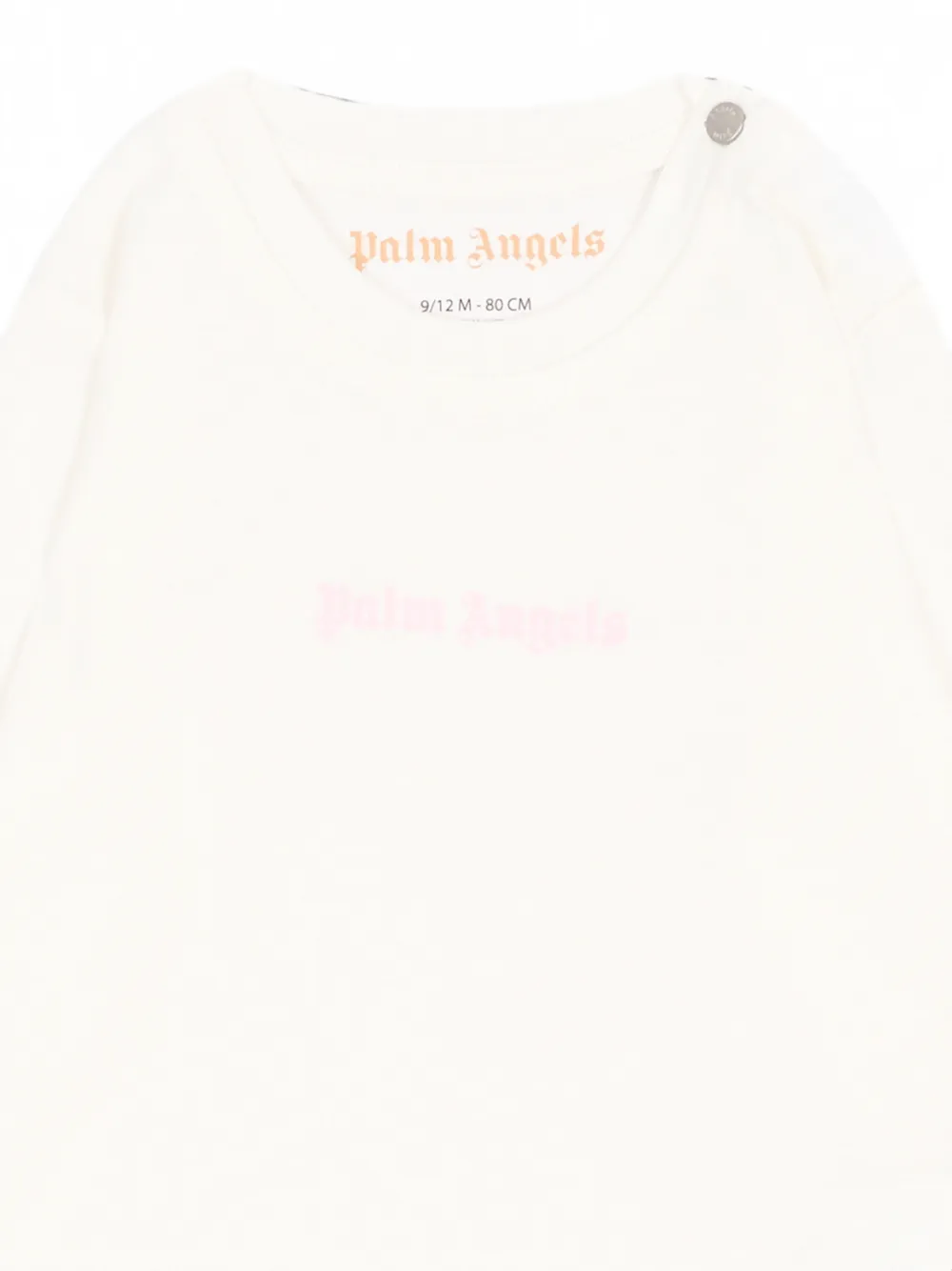 Palm Angels Kids T-shirt met lange mouwen en logo-print Beige