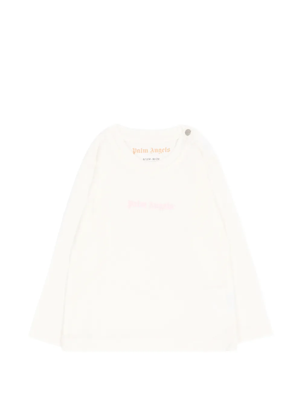 Palm Angels Kids logo-print long-sleeve T-shirt - Toni neutri