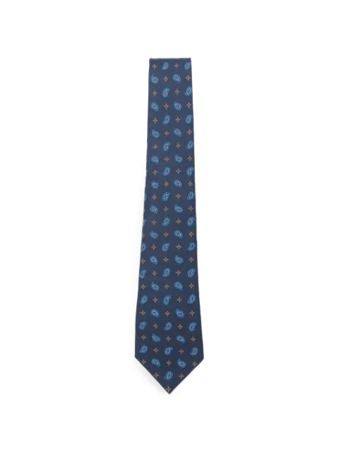 Kiton paisley-print tie