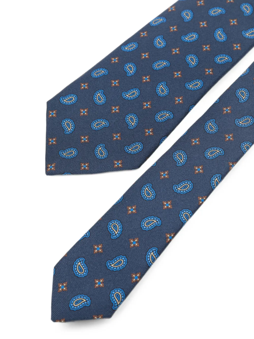 Kiton Stropdas met paisley-print Blauw