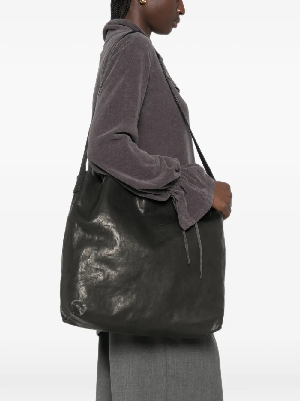Ann Demeulemeester Ger Shoulder Bag in Black, view 2