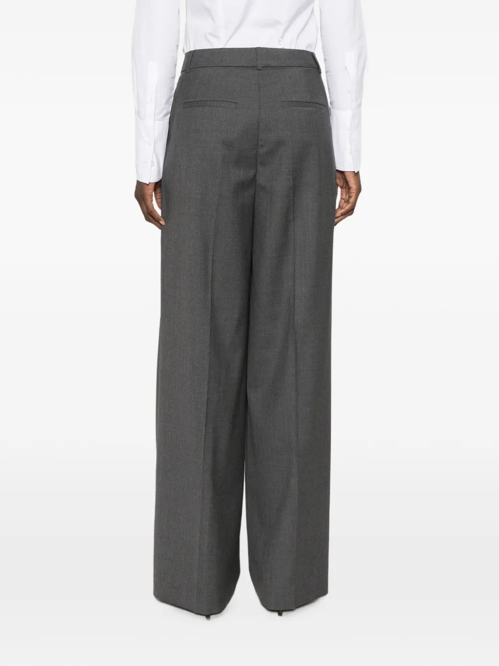 Peserico pleated wide-leg trousers Grijs