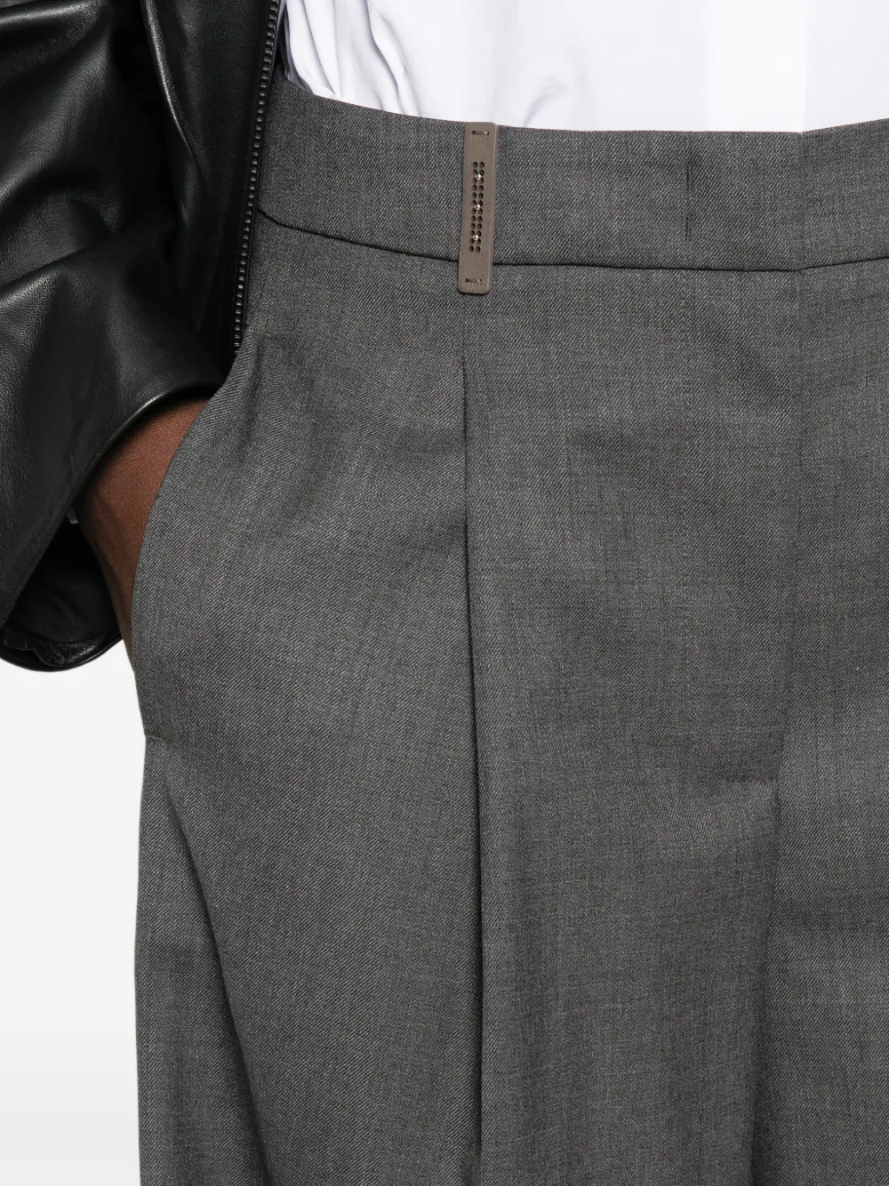 Peserico pleated wide-leg trousers Grijs