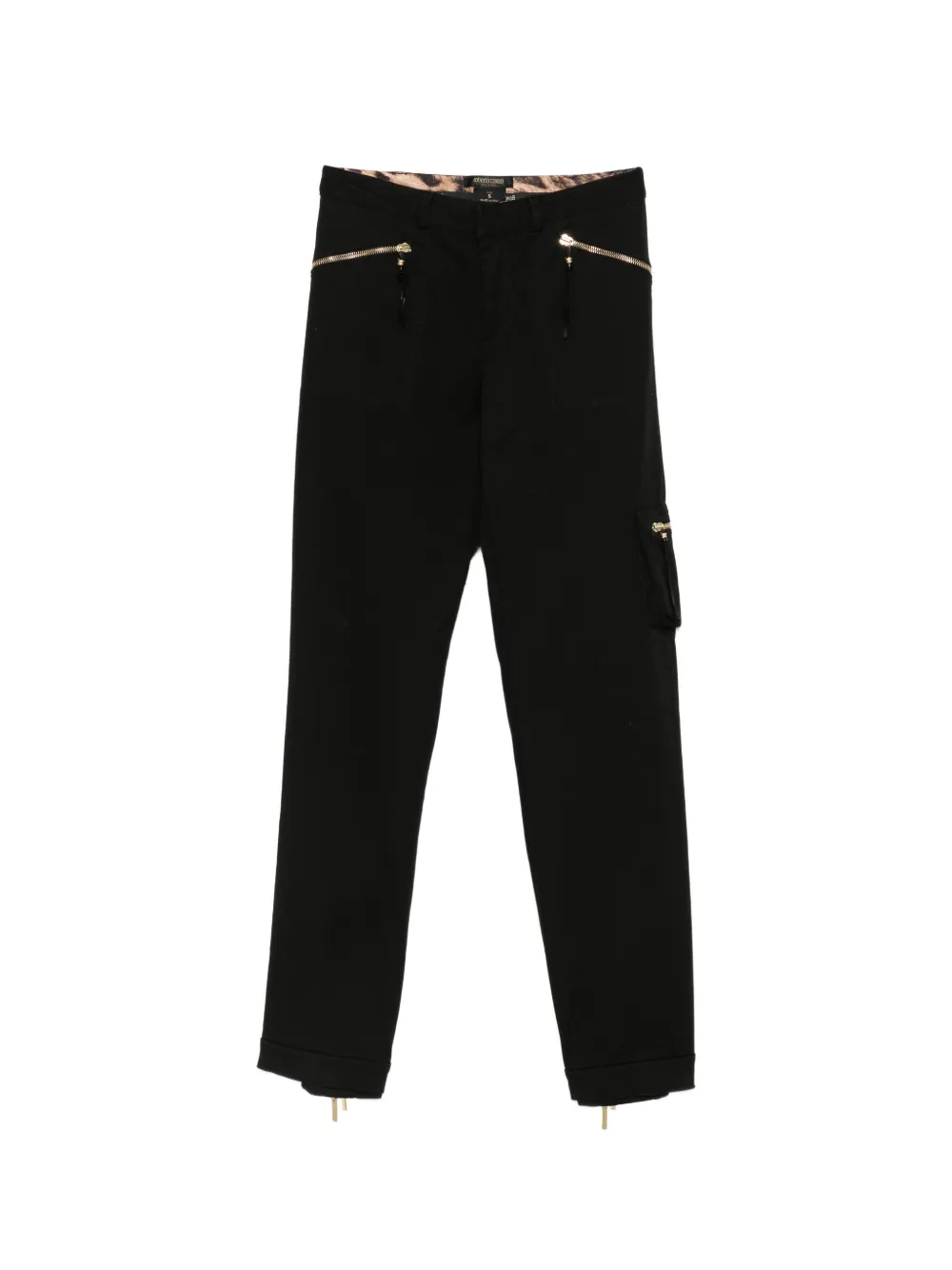 Roberto Cavalli Vintage pantalon cargo à détails de zips (années 2000) - Noir