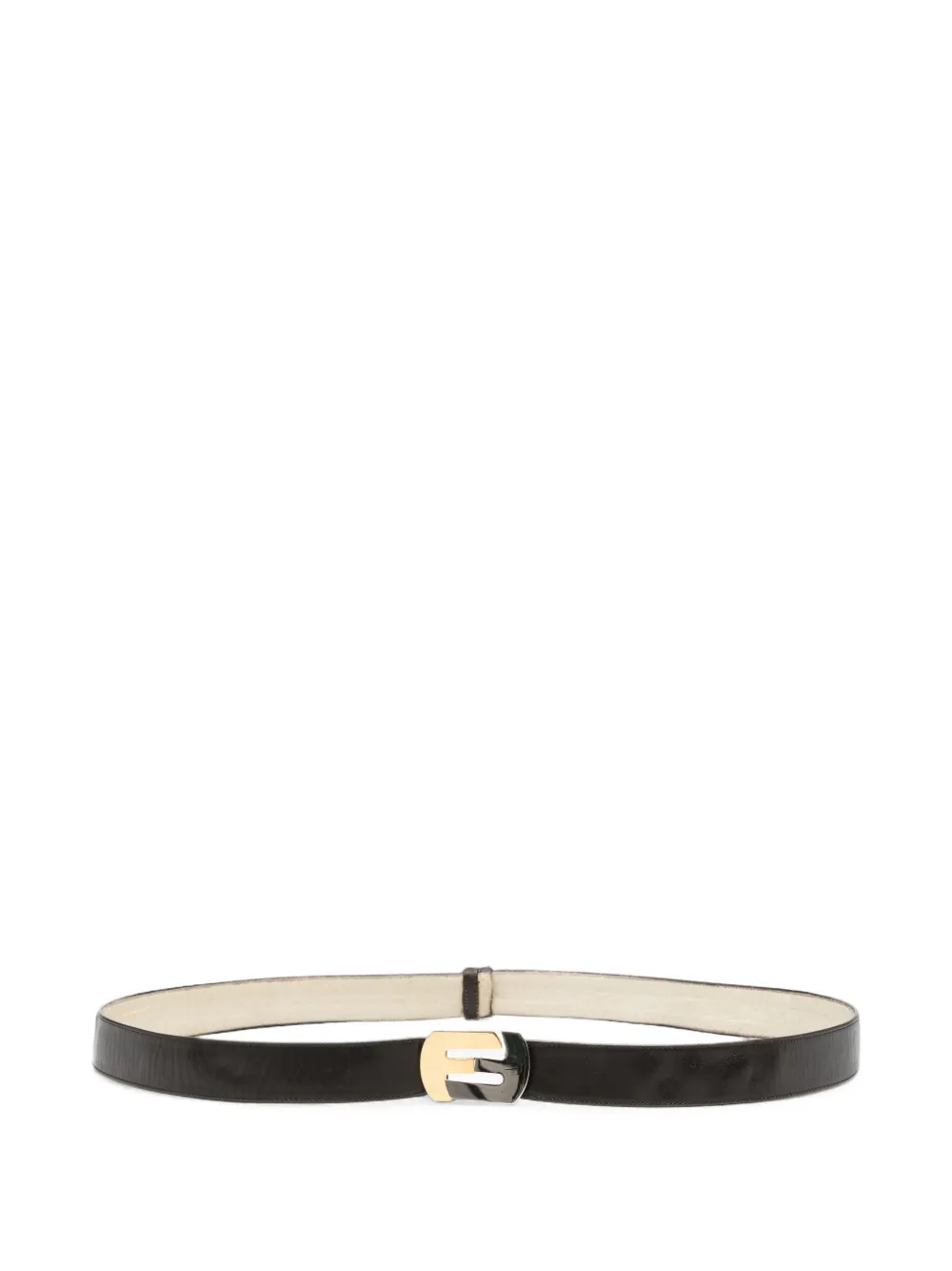 Ferragamo Pre-Owned Cintura con fibbia F anni '70 - Marrone