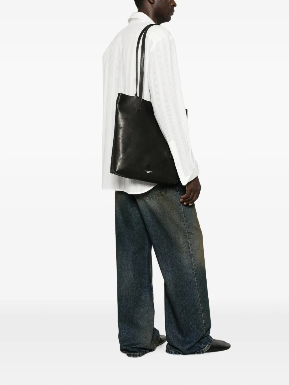 Ann Demeulemeester Leren shopper Zwart