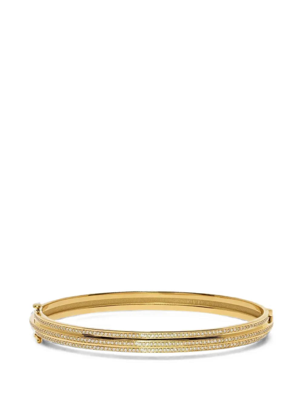 Azlee Armreif mit Rautenmuster - Gold