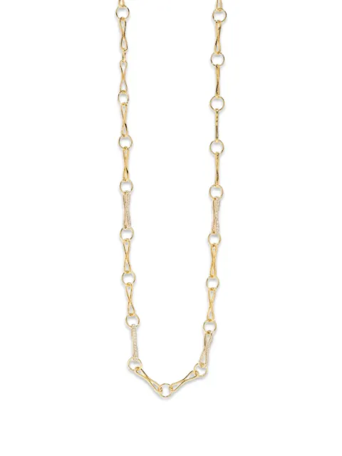 Azlee diamond large double link necklace