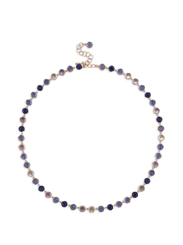 Irene Neuwirth Classic Lapis and Tanzanite Link Necklace in Gold