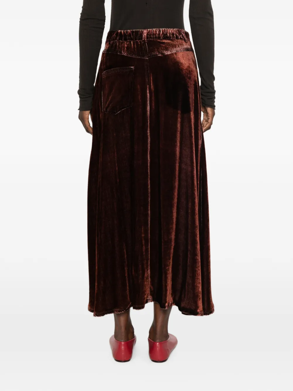 Pierre-Louis Mascia Kandox straight maxi-rok Bruin