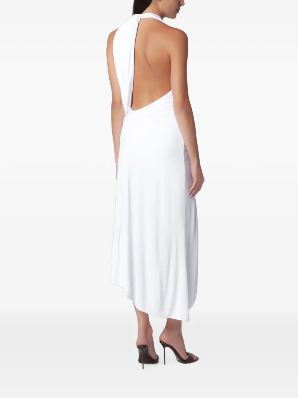 Christopher Esber Spire Cascade mouwloze midi-jurk Wit