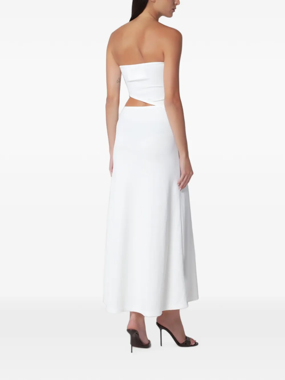 Christopher Esber Strapless jurk met kristallen hanger Wit