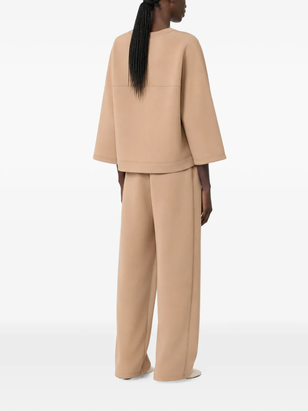 Weekend Max Mara Trui met raglan mouwen en zijsplit Beige