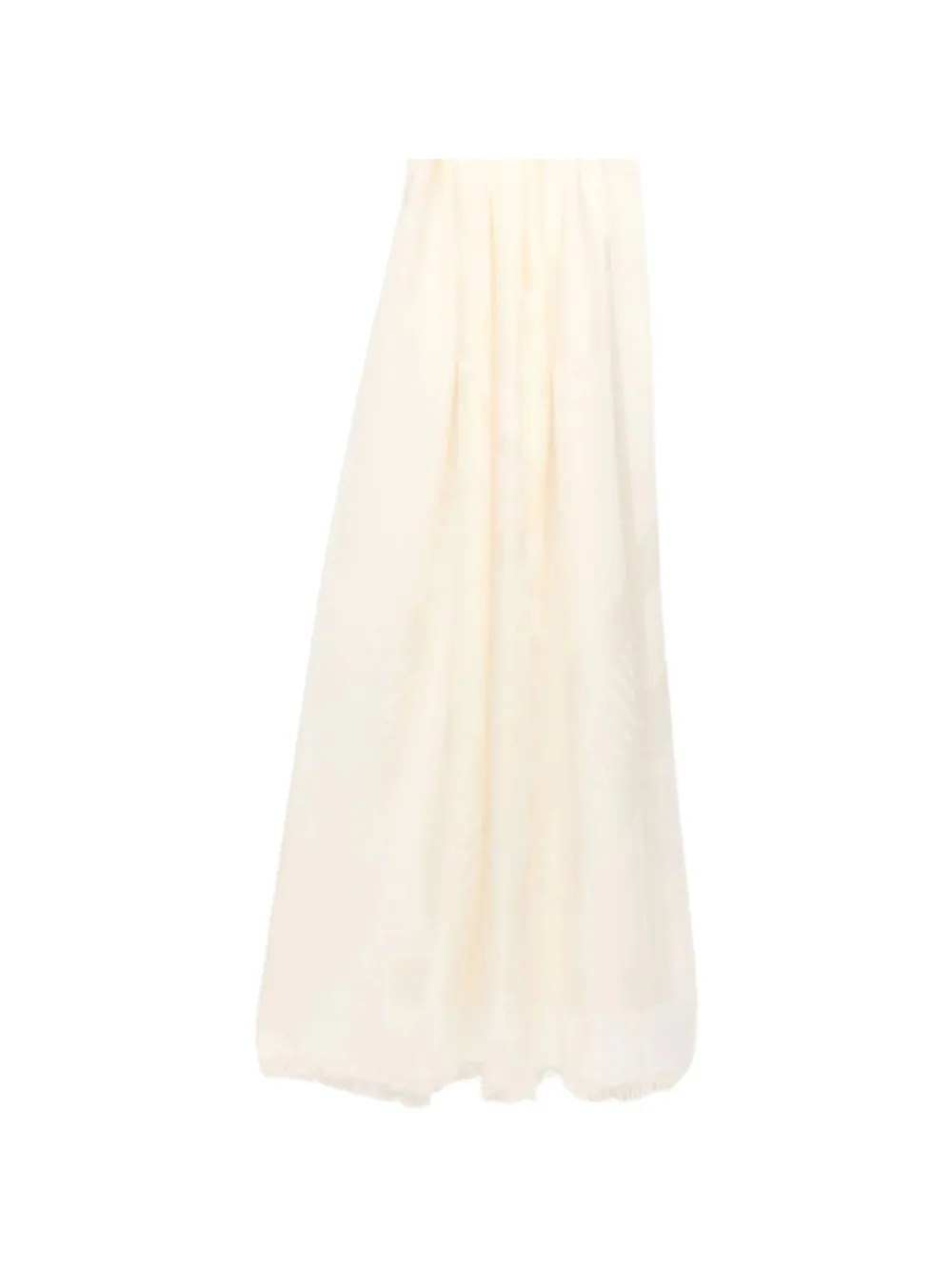 Weekend Max Mara jacquard wool and modal stole - white - Nude