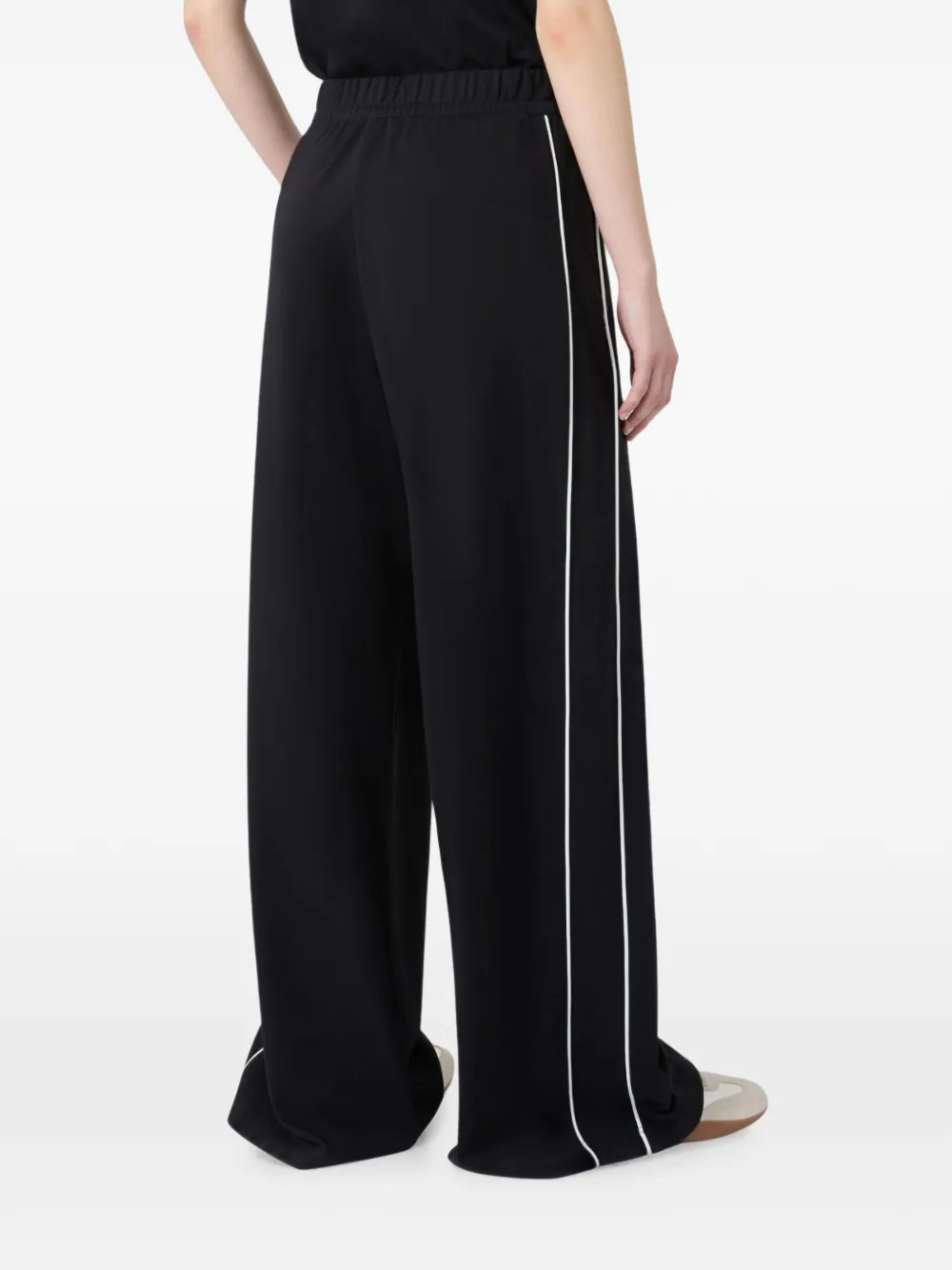 Weekend Max Mara Milano gebreide jersey broek met wijde pijpen Zwart