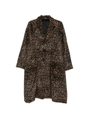 MSGM レオパード ボアコート MSGM レオパード ダブルコート | ブラウン | FARFETCH JP