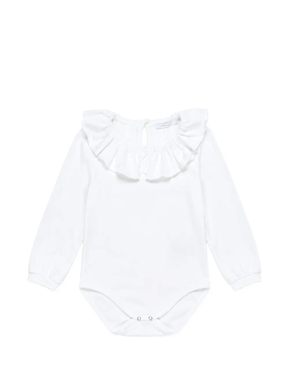 Miss Grant Kids ruffled long-sleeve body - Bianco