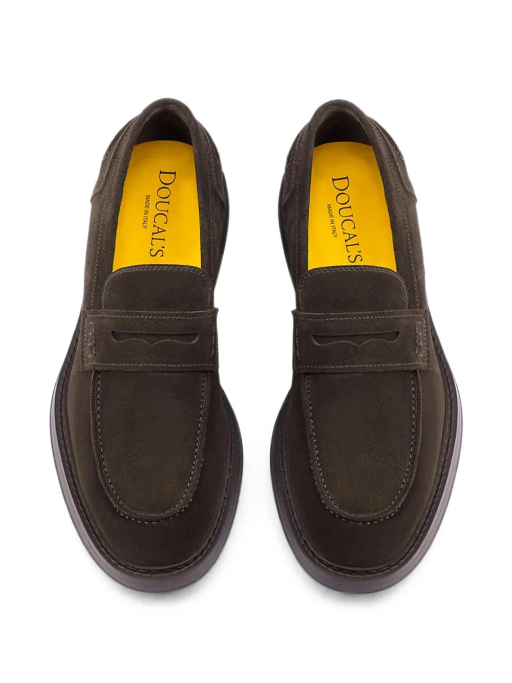 Doucal's suede Blake-stitched loafers Bruin