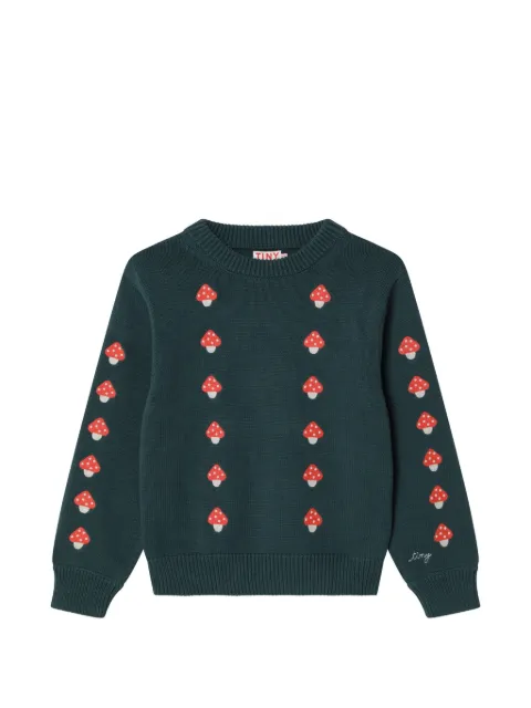 Tiny Cottons mushroom-embroidered sweater