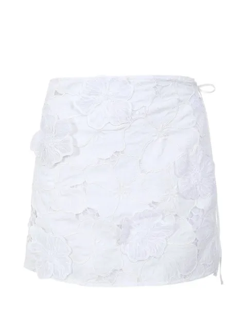 Agua Bendita jupe portefeuille Danina à appliqués fleurs