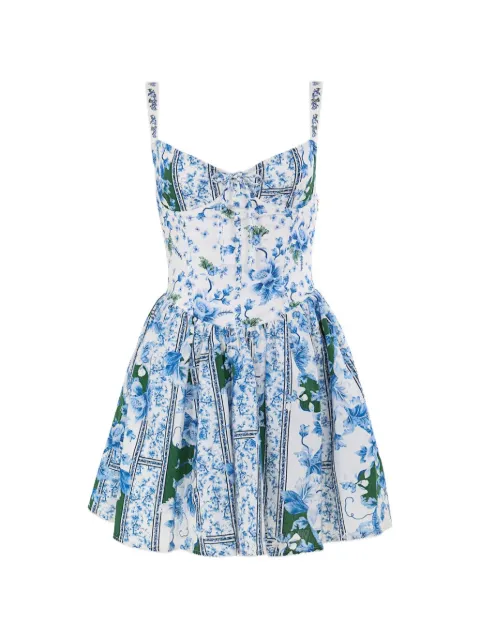 Agua Bendita Nader Spring フローラル ミニドレス