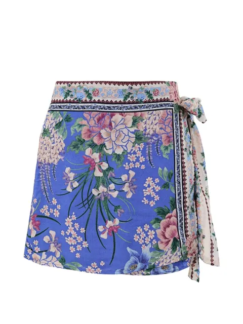 Agua Bendita falda Ziara cruzada con estampado floral