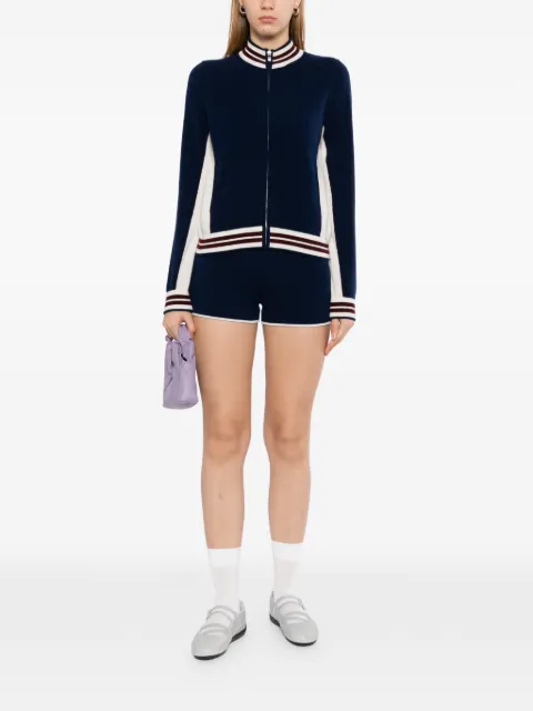 CUDDLEUP contrast zip-up cardigan