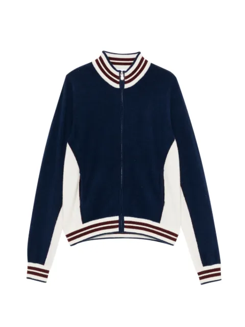 CUDDLEUP contrast zip-up cardigan