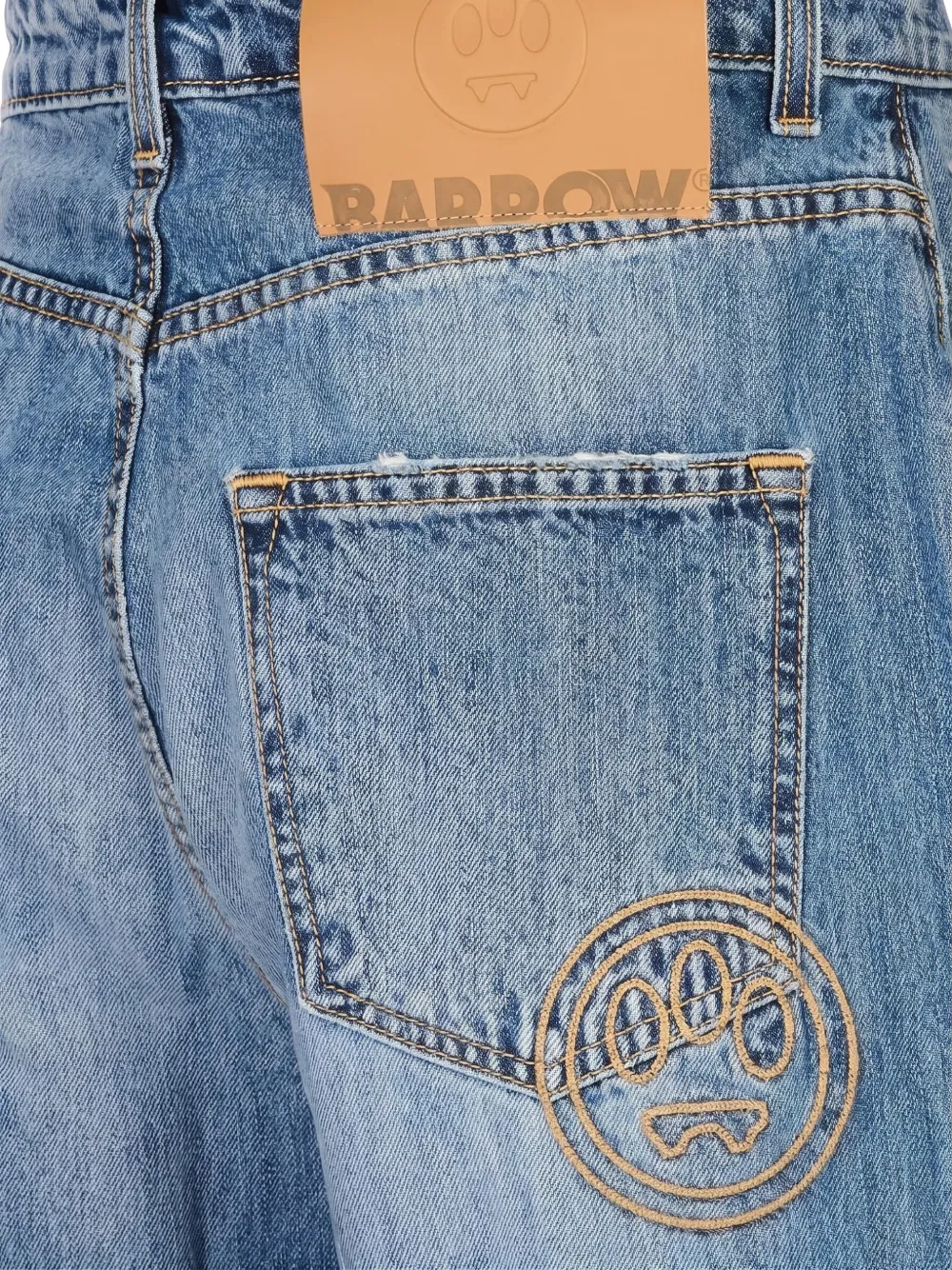 BARROW logo-embroidered carpenter jeans Blauw
