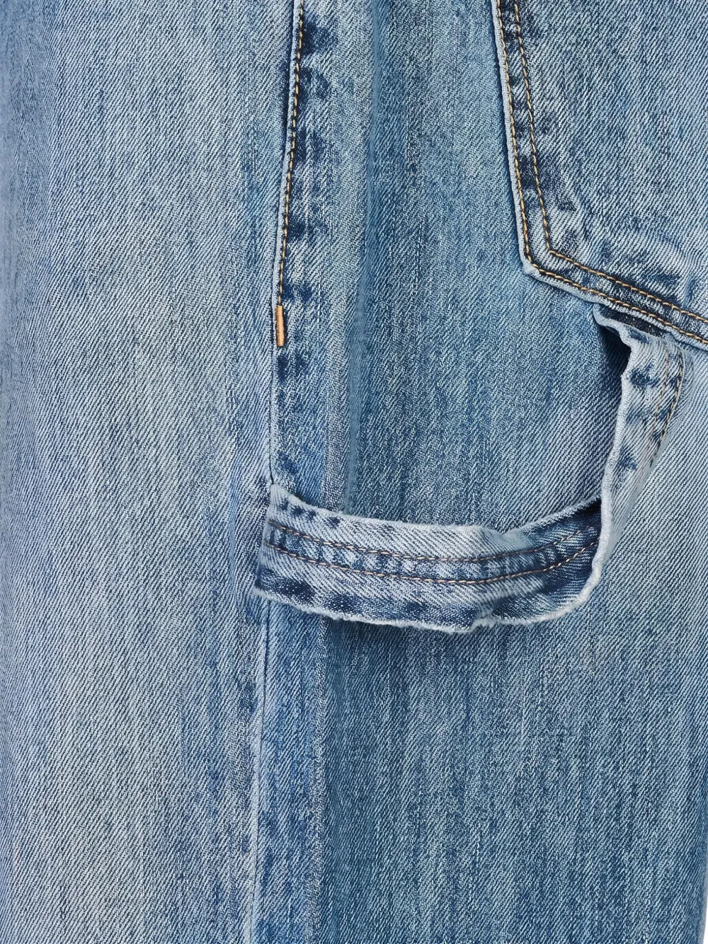 BARROW logo-embroidered carpenter jeans Blauw