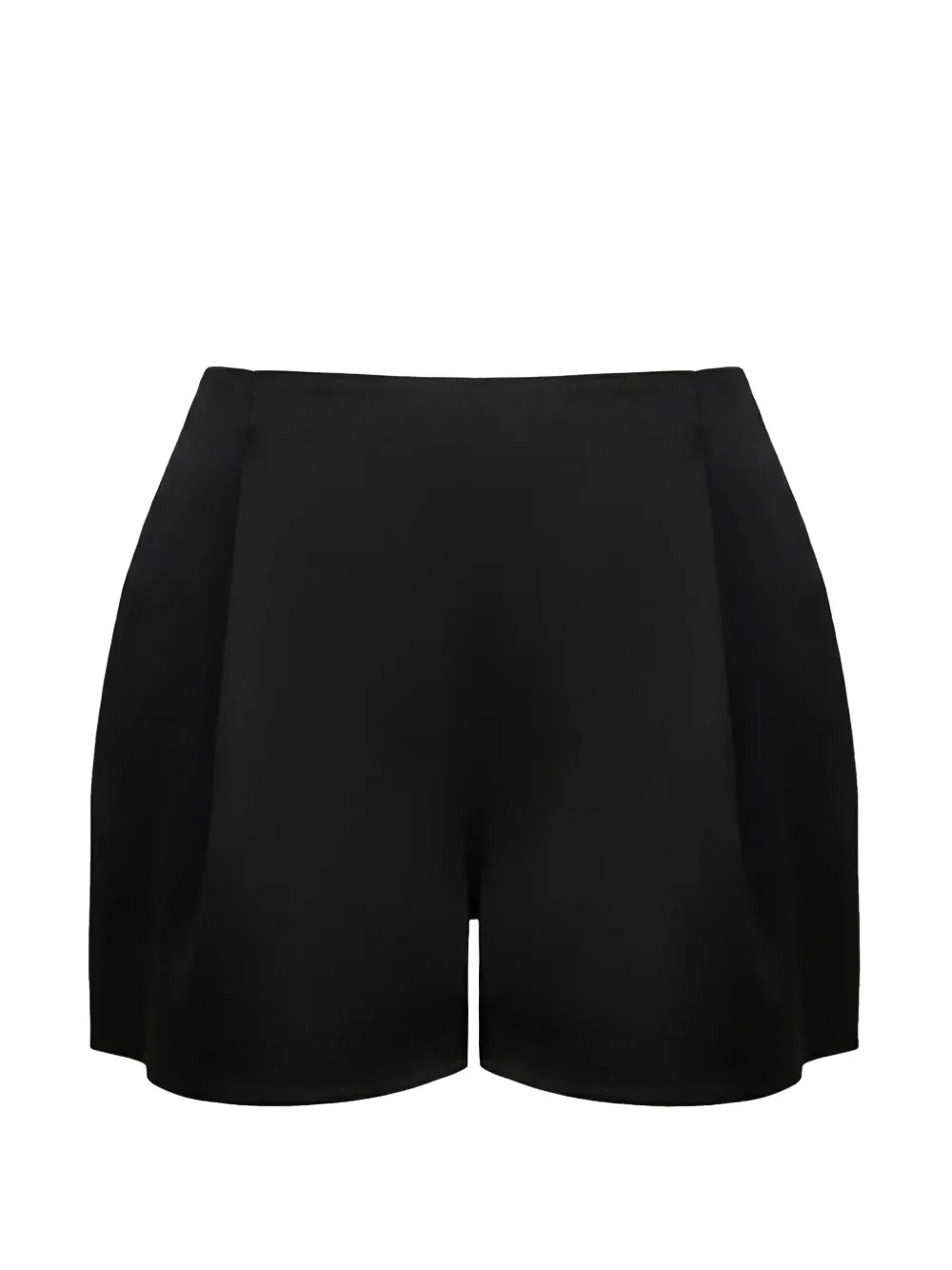 POST MERIDIEM satin-finish pleated shorts - Nero