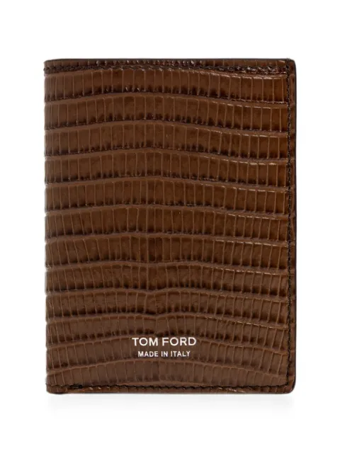 TOM FORD crocodile-effect leather wallet