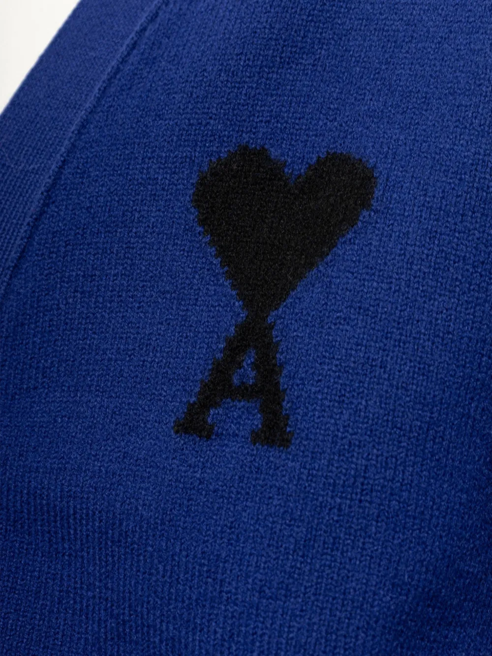 AMI Paris Vest van natuurlijke wol met Ami de Coeur Blauw